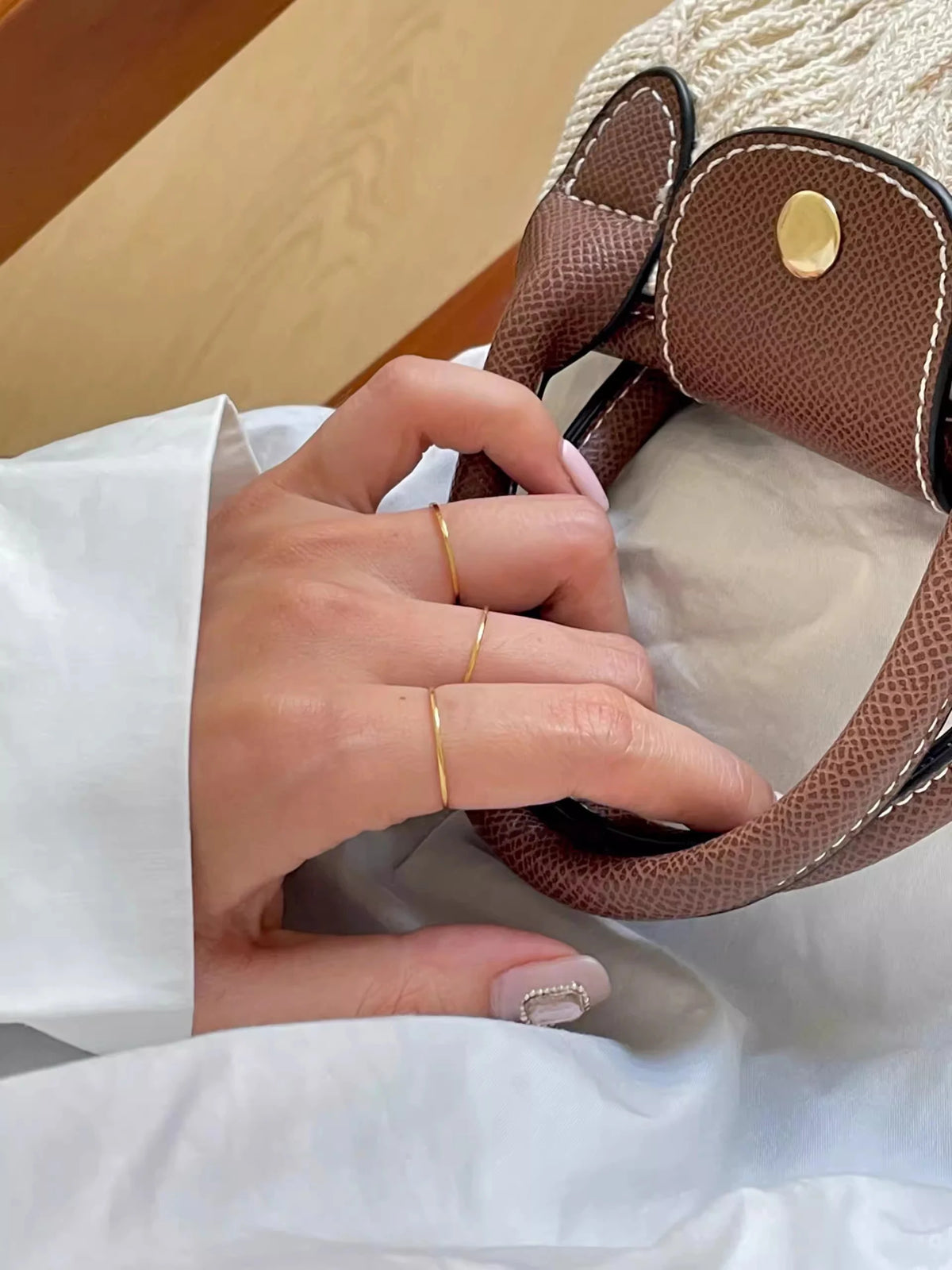 Anel Fino Dourado 0.5mm – Aço Inox Antioxidante