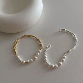 Pulseira com pérolas estilo coreano