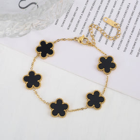 5 pulseiras florais