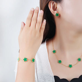 5 pulseiras florais