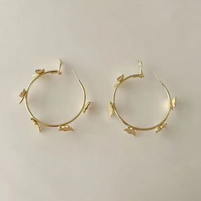 Brinco Argola Borboleta Dourado – Maxi Estilo
