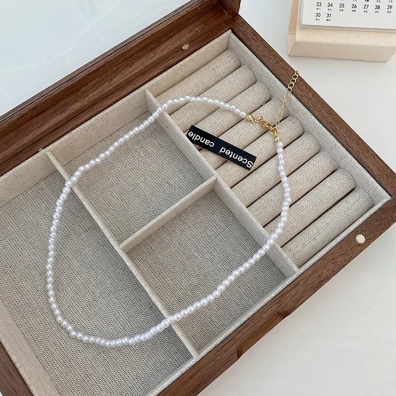 Colar de pérolas fashion