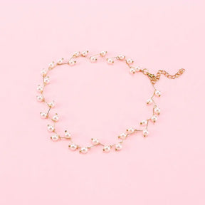 Colar elegante com pérolas