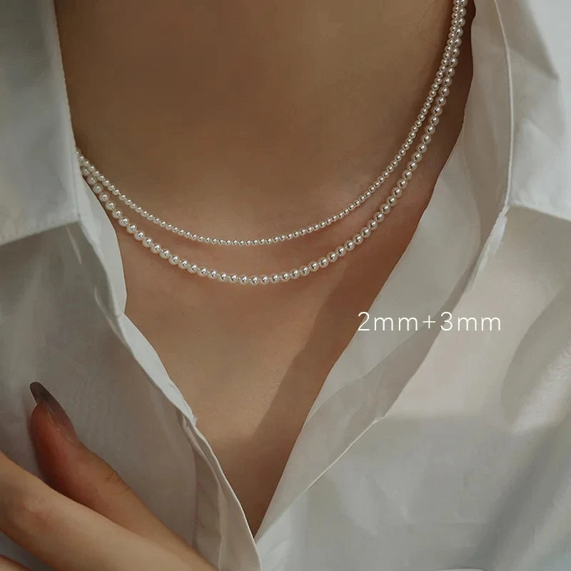 Colar de pérolas 2/3mm