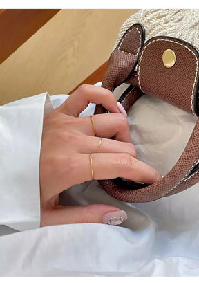 Anel Fino Dourado 0.5mm – Aço Inox Antioxidante