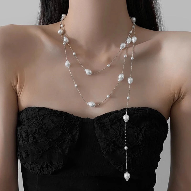 Colar de pérolas barroco