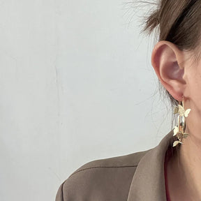 Brinco Argola Borboleta Dourado – Maxi Estilo