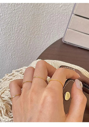 Anel Fino Dourado 0.5mm – Aço Inox Antioxidante