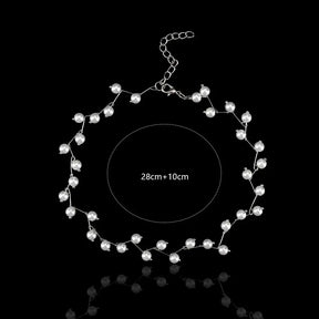 Colar elegante com pérolas