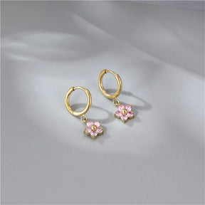 Brinco Argola Flor Dourada – Aço Inox Banho 18K