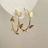 Brinco Argola Borboleta Dourado – Maxi Estilo