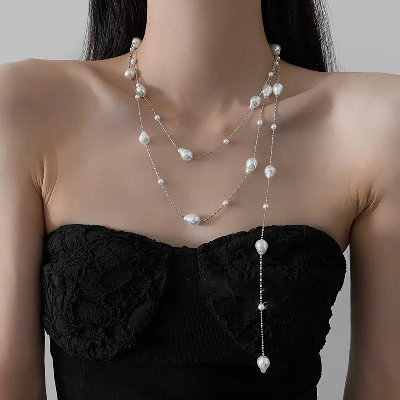 Colar de pérolas barroco