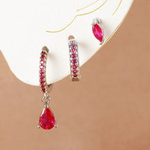 Conjunto 3 Brincos Estrela e Argola – Banho Ouro 18K